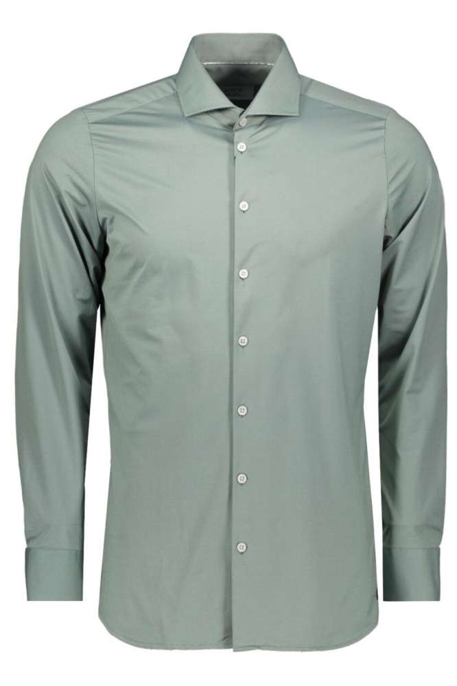 OVERHEMD E21300 21750 404 LIGHT GREEN PLAIN